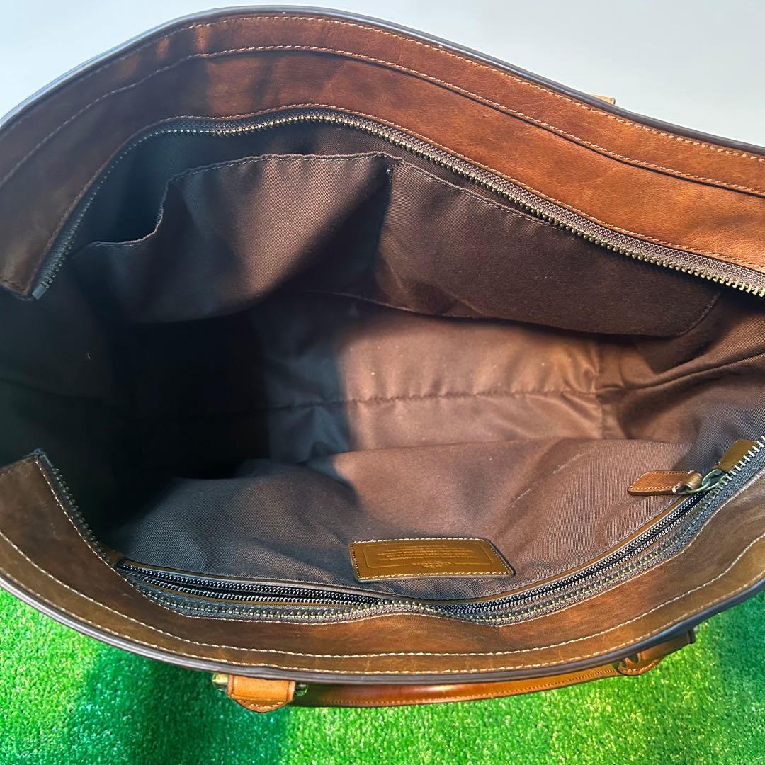 COACH 2WAY レザーバッグ　ブラウン