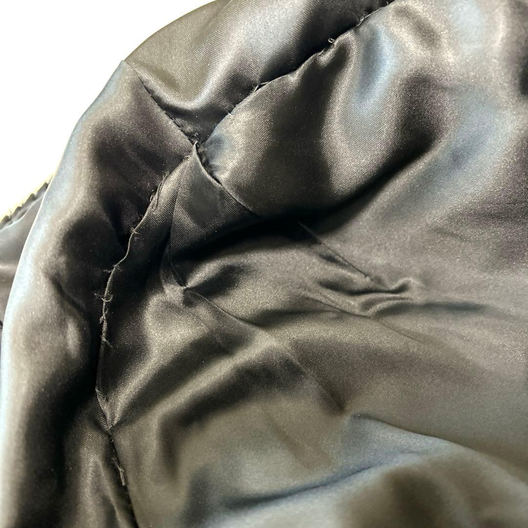 【SAGAMINK サガミンク】ファーコート（フリー）花刺繍　ブラック　銀タグ