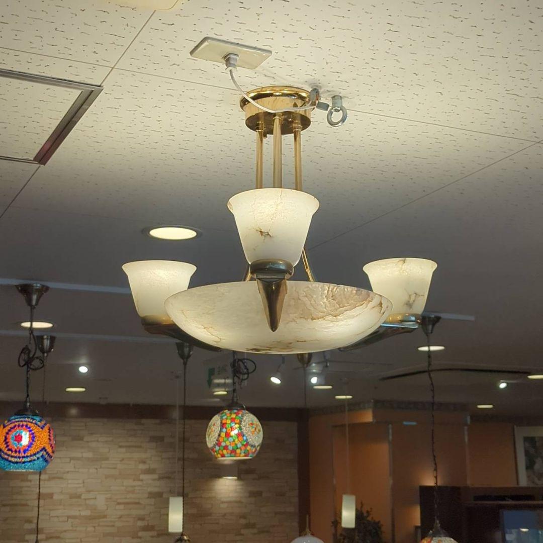 Sale◇遠藤照明取扱 ITALY製 アラバスターシャンデリアXLC-2091K