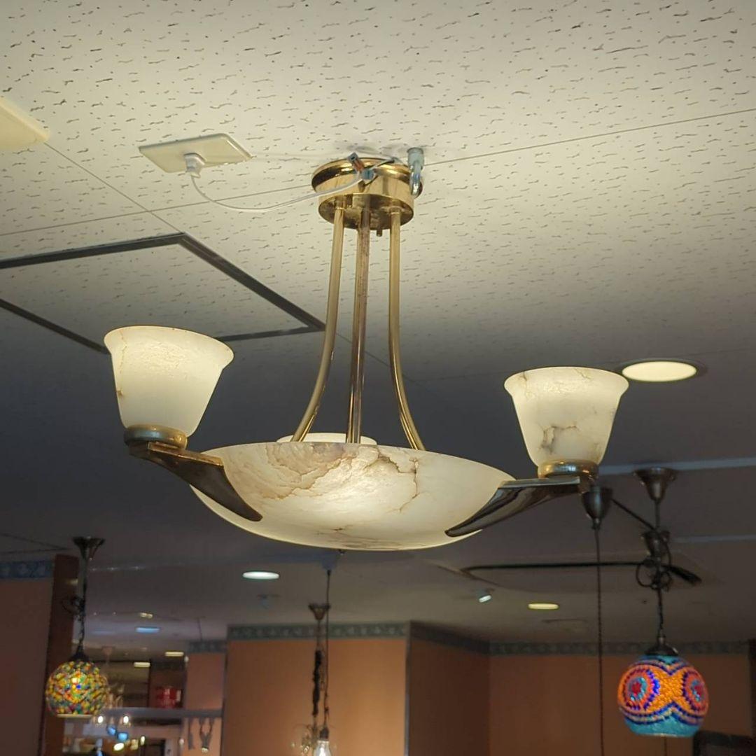 Sale◇遠藤照明取扱 ITALY製 アラバスターシャンデリアXLC-2091K