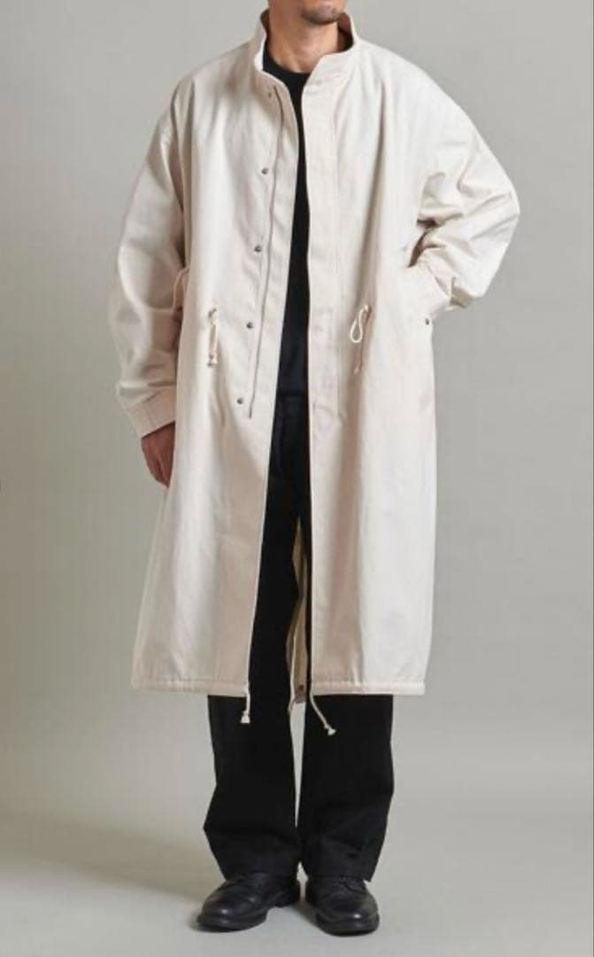 ＜LOEFF＞スタンドカラー ミリタリーコート UNISEX サイズM