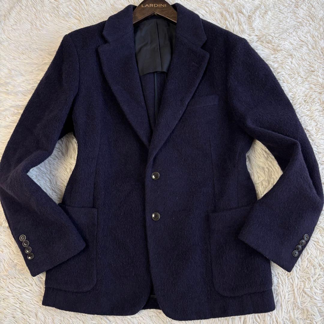 (美品) トゥモローランド アルパカ テーラードジャケット アンコン ネイビー