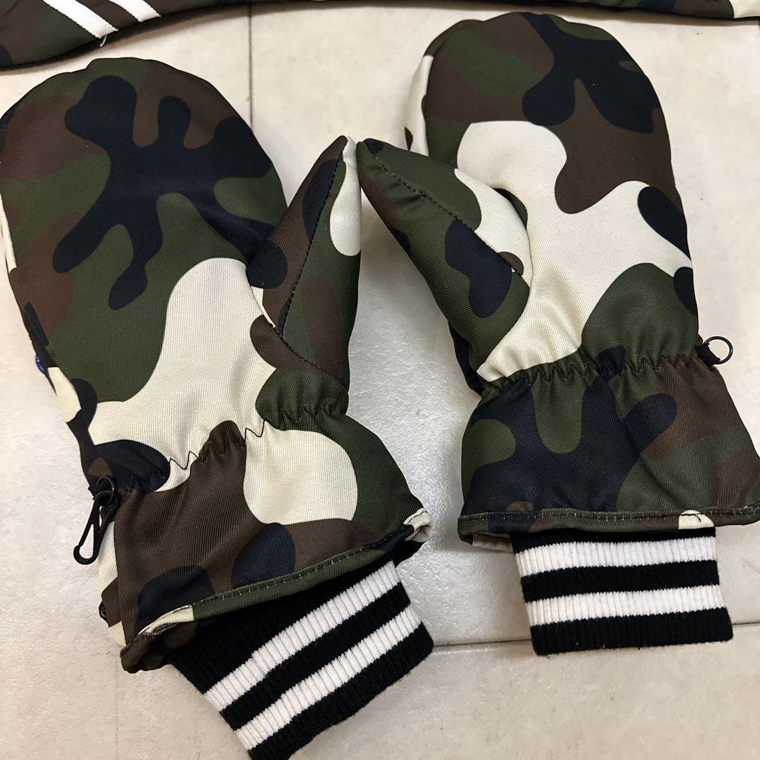 パーリーゲイツ カモワッペン ネックウォーマー イヤーウォーマー ミトン セット