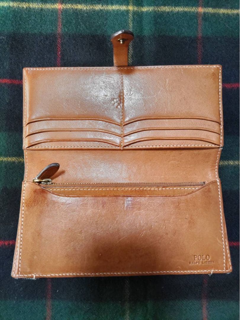 POLO デニム レザー 長財布