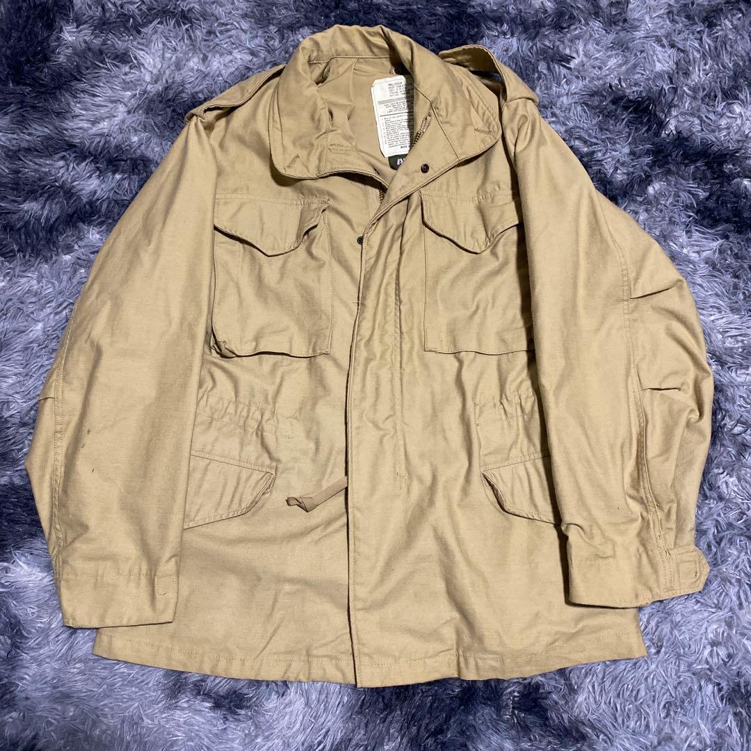 希少90s USA製 ALPHA M-65 ベージュ S-R スコービルジップ