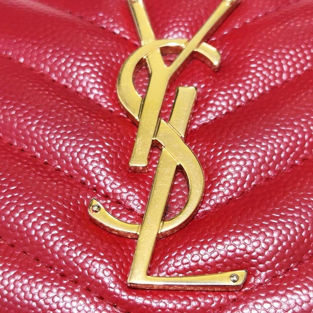 ✨極美品✨サンローラン　長財ラウンドファスナー カサンドラ　キャビアスキン　赤