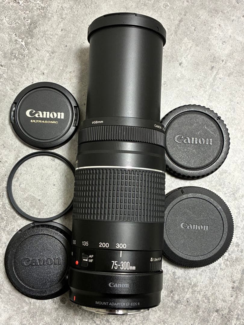 ⭐️美品⭐️Canon EF 75-300 III & EF-EOS R アダプター