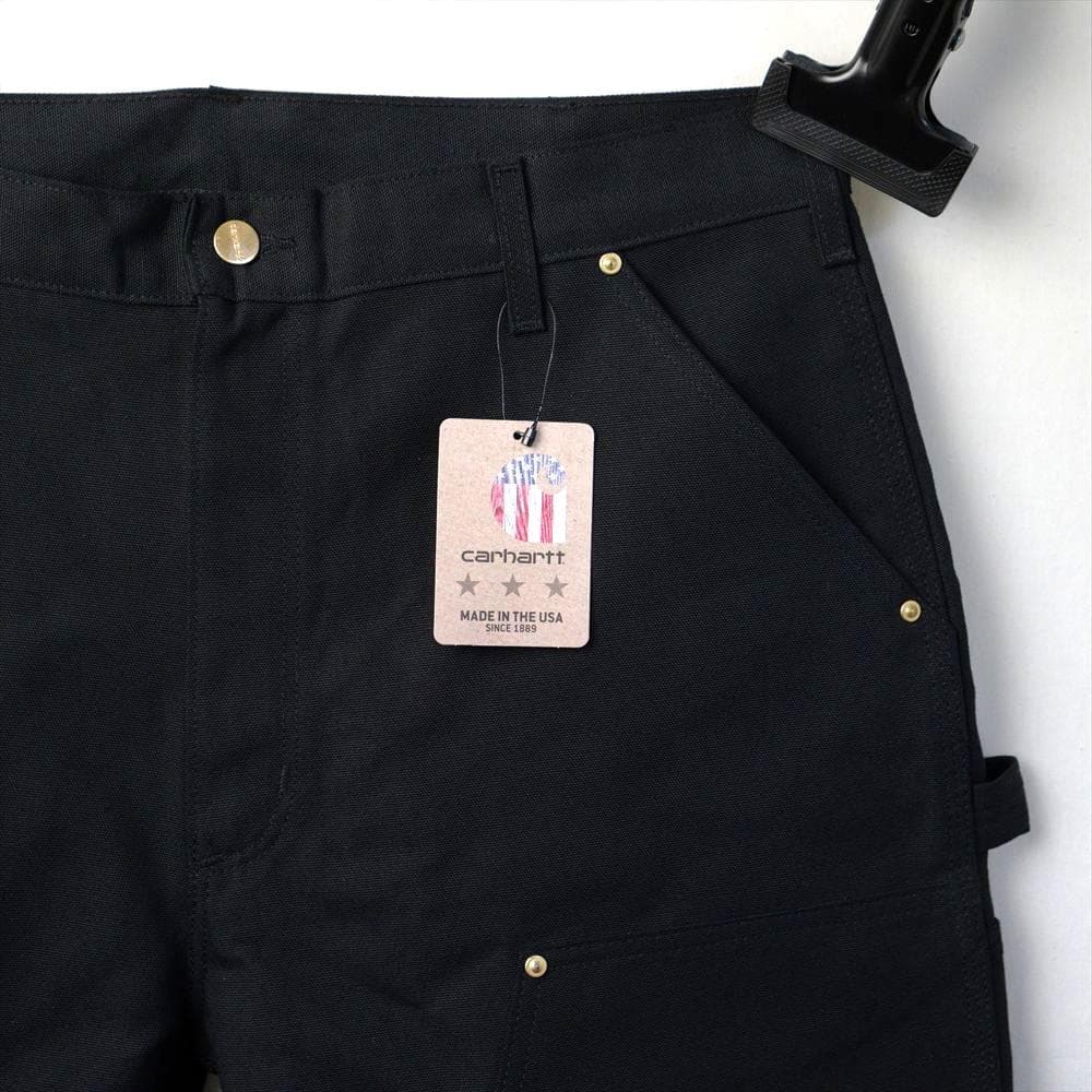 10s カーハート ダブルニー ワークパンツ 黒 USA製 デッドストック