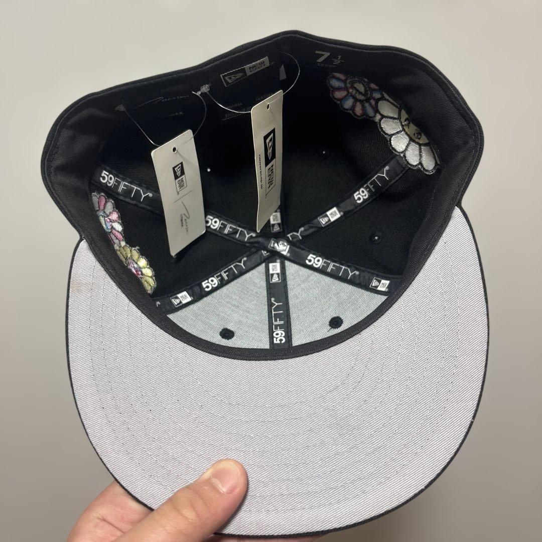 カラフル花刺繍 ブラックキャップ 7 1/4 値段交渉可超美品村上隆✖️ニューエラ