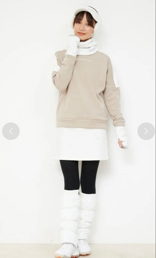 ジュンアンドロペ　レディース セーター・トレーナー ベージュ/ホワイト