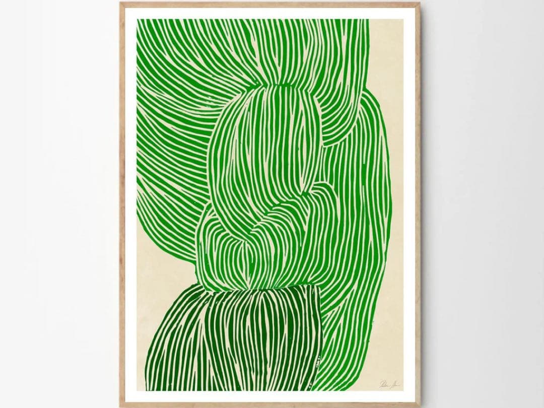 【フレーム付】THE POSTER CLUB Green Ocean 50×70