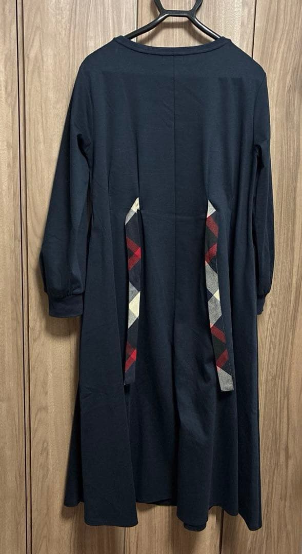 m*p様 ブルーレーベル　サイドチェックベルトAラインワンピース