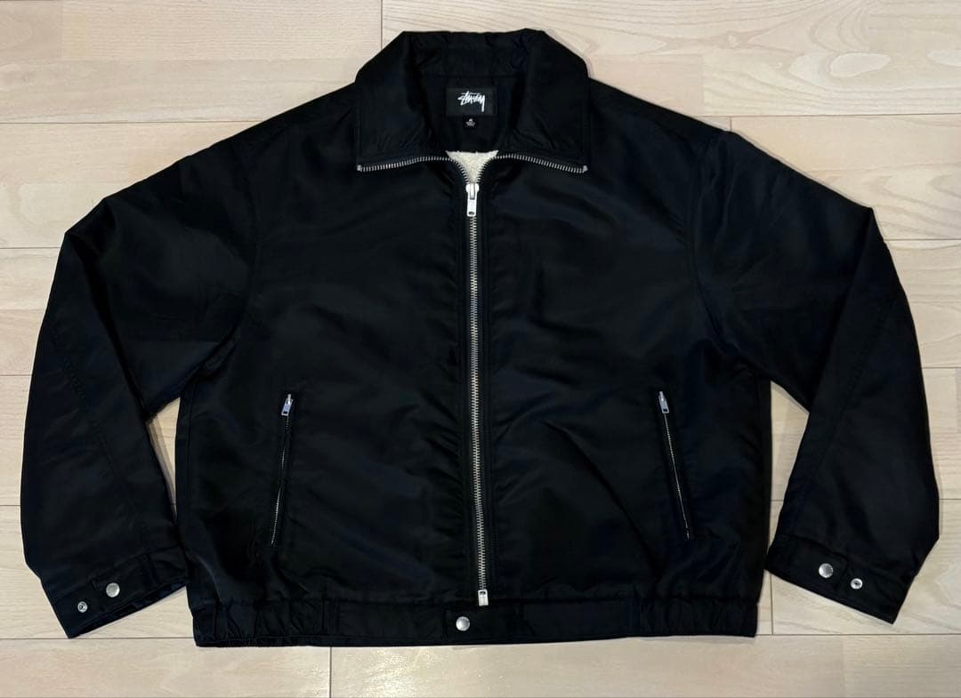 STUSSY 25FW新作PILE LINED ZIP JACKET黒M極美品