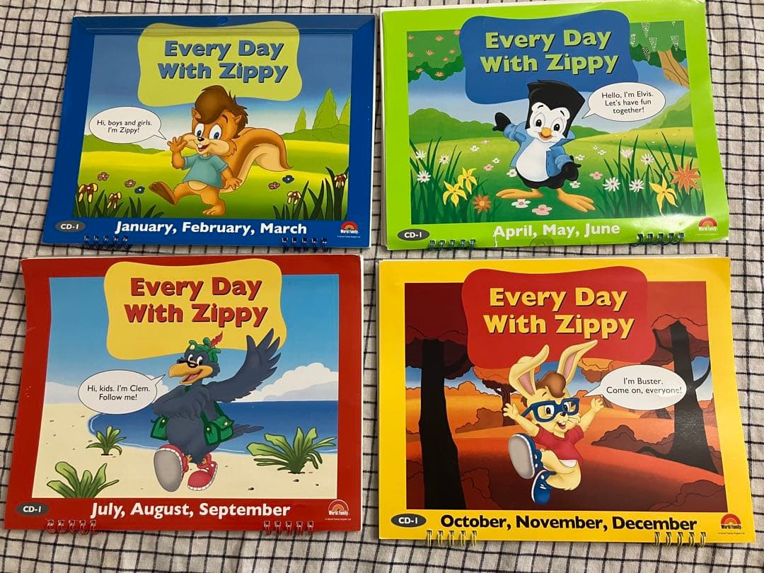 【おうち英語】Every Day With Zippy DVD4枚とカレンダー
