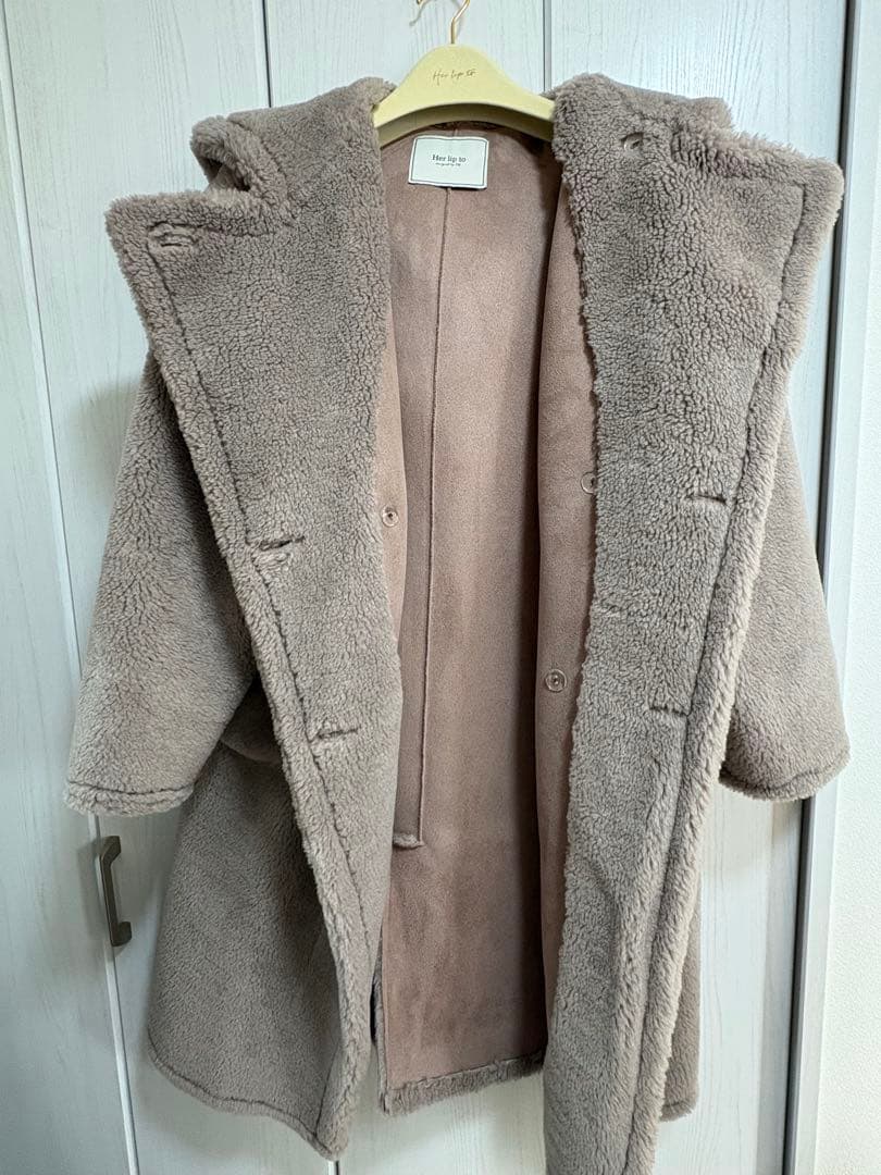 ジャケット・アウター herlipto FLEUR SHEARLING BOA COAT(mocha)