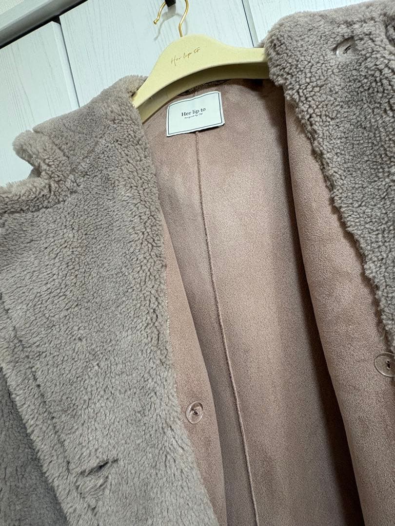 ジャケット・アウター herlipto FLEUR SHEARLING BOA COAT(mocha)
