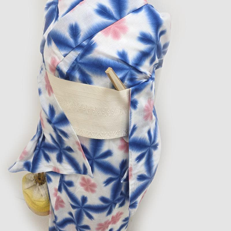 Club藤★浴衣 新品 有松鳴海絞り 伝統工芸品 単衣 御仕立上り【青】3425