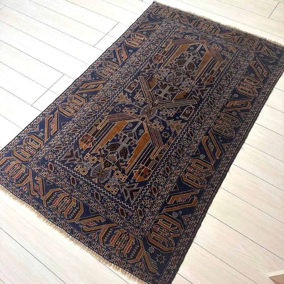 ペルシャ絨毯 170×115 紺