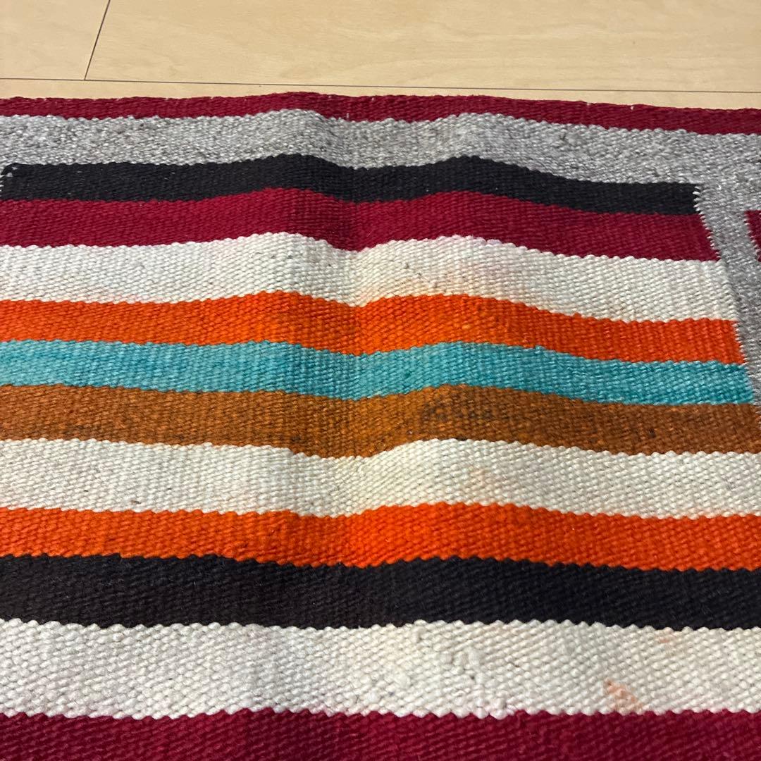 30s〜 Navajo ナバホ ビンテージ アンテーク ラグ 卍 スワスティカ