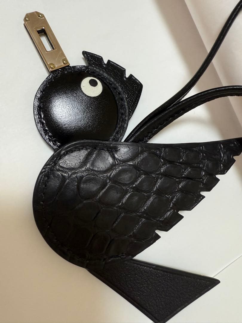 本物保証　新品未使用　エルメス チャームバーディ タッチ 鳥 ソーブラック 黒