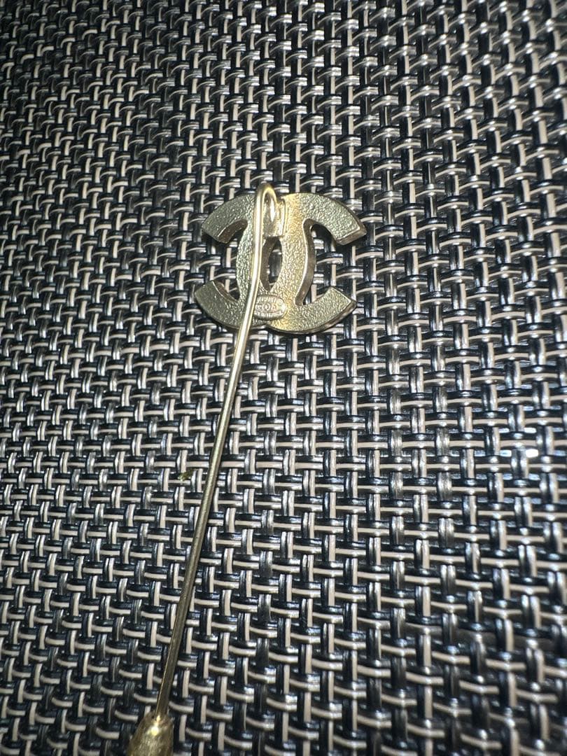 CHANEL シャネル ネイビー ココマーク ピンブローチ 正規刻印　最終最安値