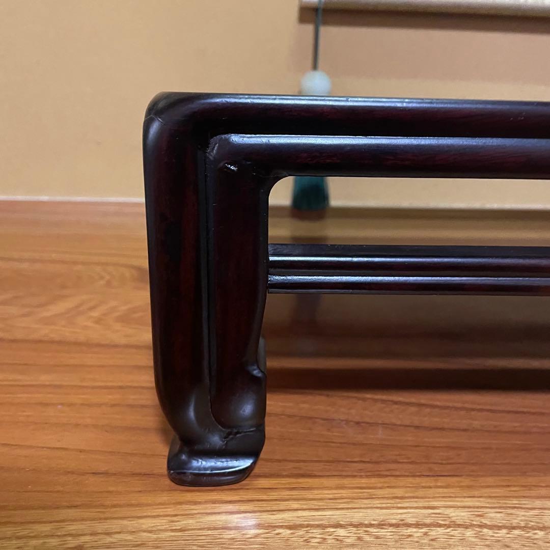 盆栽台 花台 飾り台 香炉台 花瓶台 サイドテーブル 木製 花梨材 ビンテージ