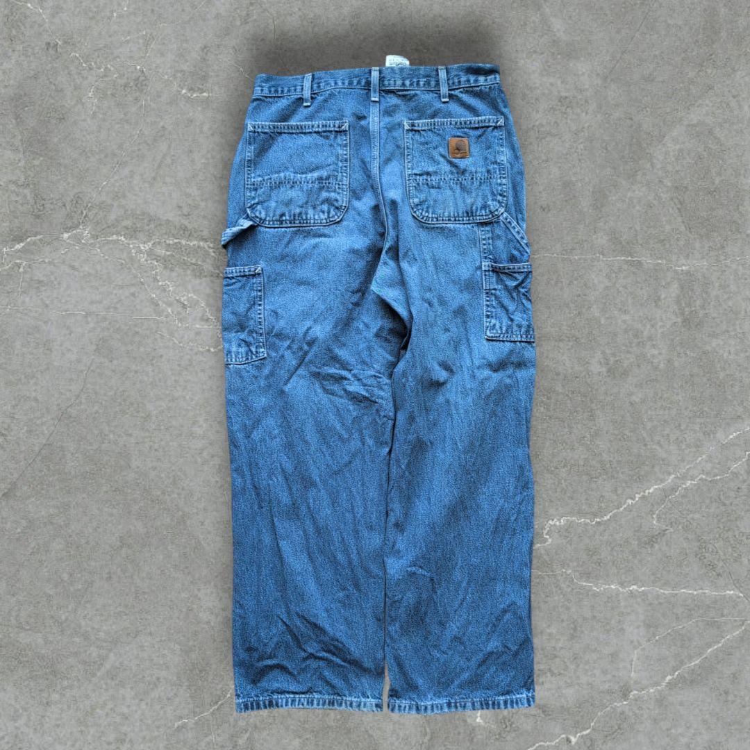 竹*様 カーハート デニム生地 ペインターパンツ B13 DST W34L30