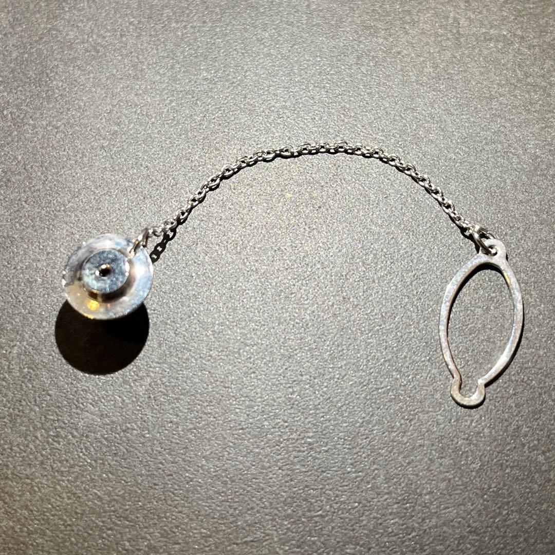 C'estBien ネクタイピン セビアン グリーン シルバー k14刻印あり