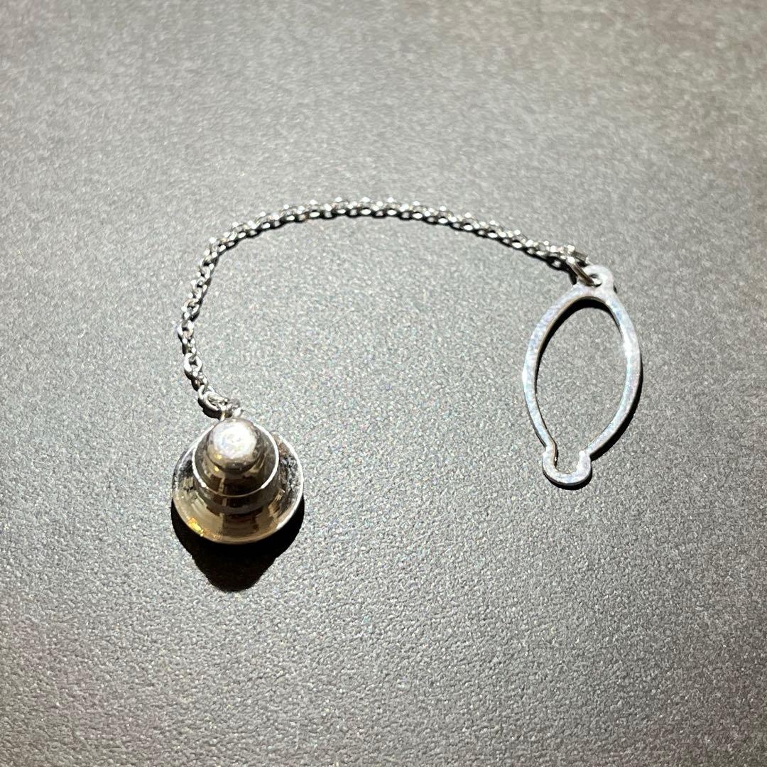 C'estBien ネクタイピン セビアン グリーン シルバー k14刻印あり