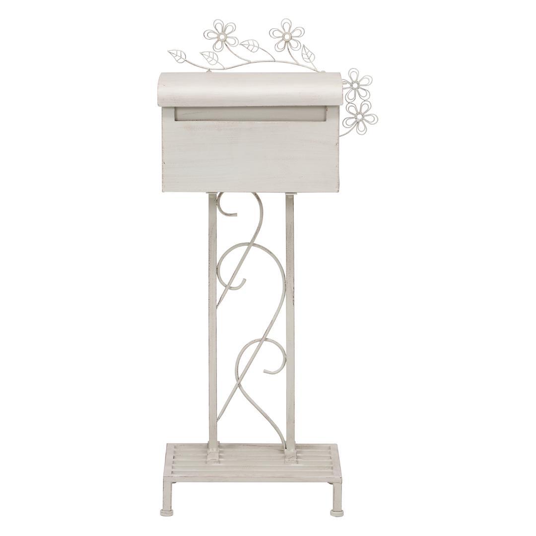スタンド型ポスト 白 花 ヨーロピアン