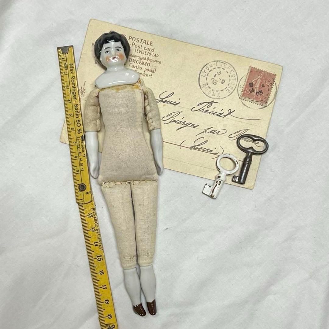 【アンティーク】チャイナヘッドドール　ビスクドール　小さめ　19cm