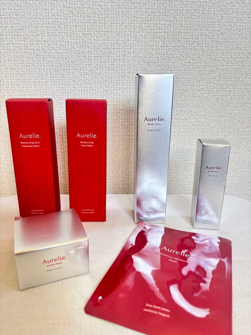Aurelie オレリー プレミアム集中ケアコース5点セット　おまけ付き
