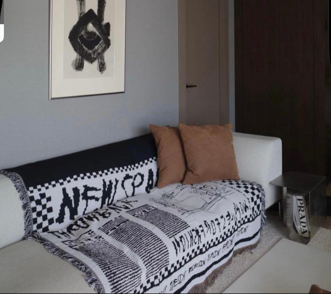 Ameri vintage ノベルティ　マルチブランケット　ラグ