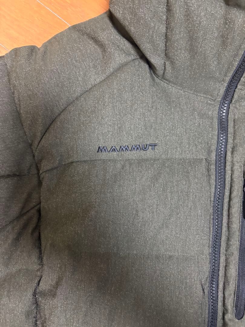 MAMMUT マムートダウンジャケット 750+ フード付き オリーブL 美品