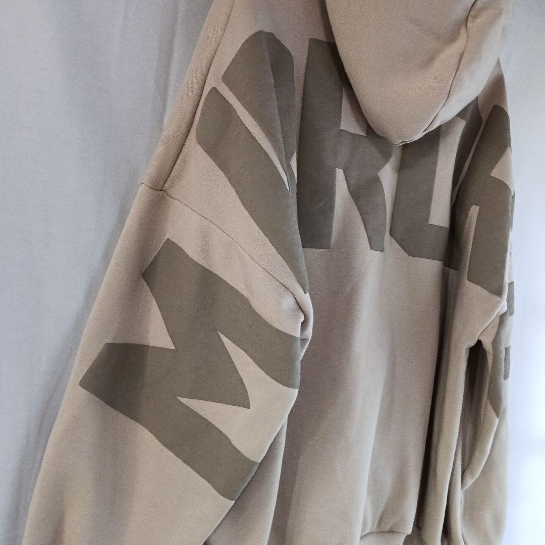 美品☆MIRROR9 ICONパーカー ベージュ アイコン裏起毛Mサイズ男女兼用