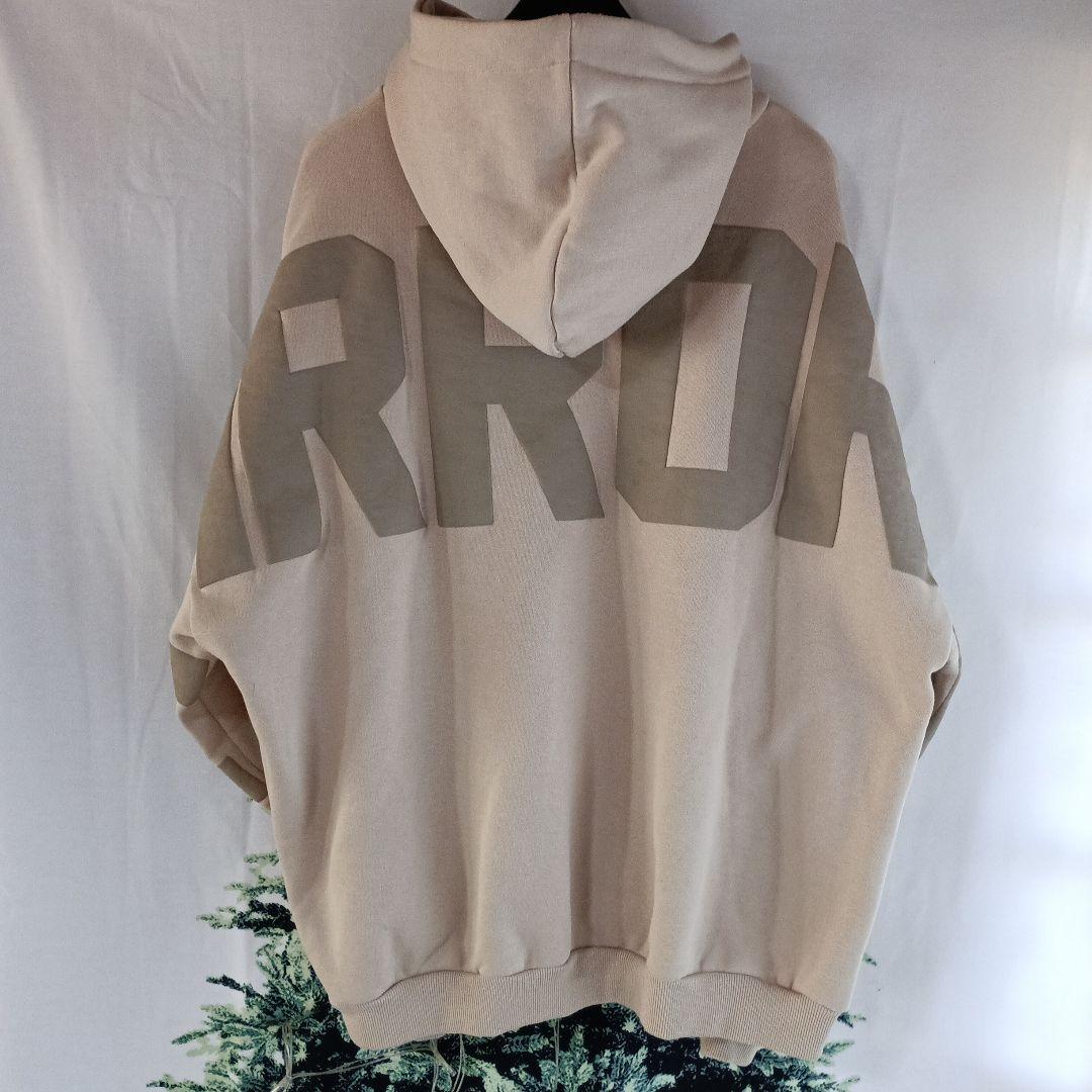 美品☆MIRROR9 ICONパーカー ベージュ アイコン裏起毛Mサイズ男女兼用