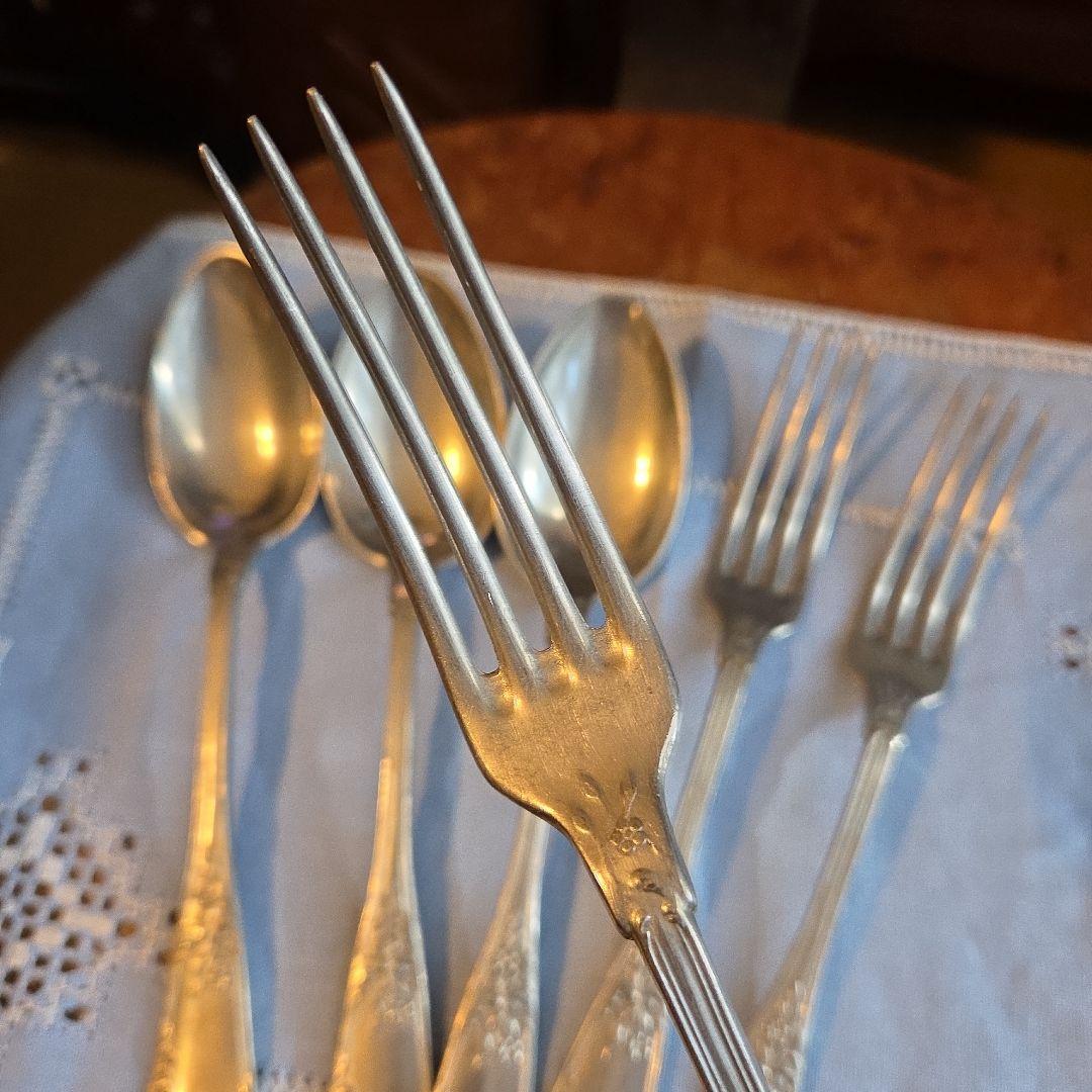 フランス　アンティーク　カトラリーセット スプーン3本 フォーク3本