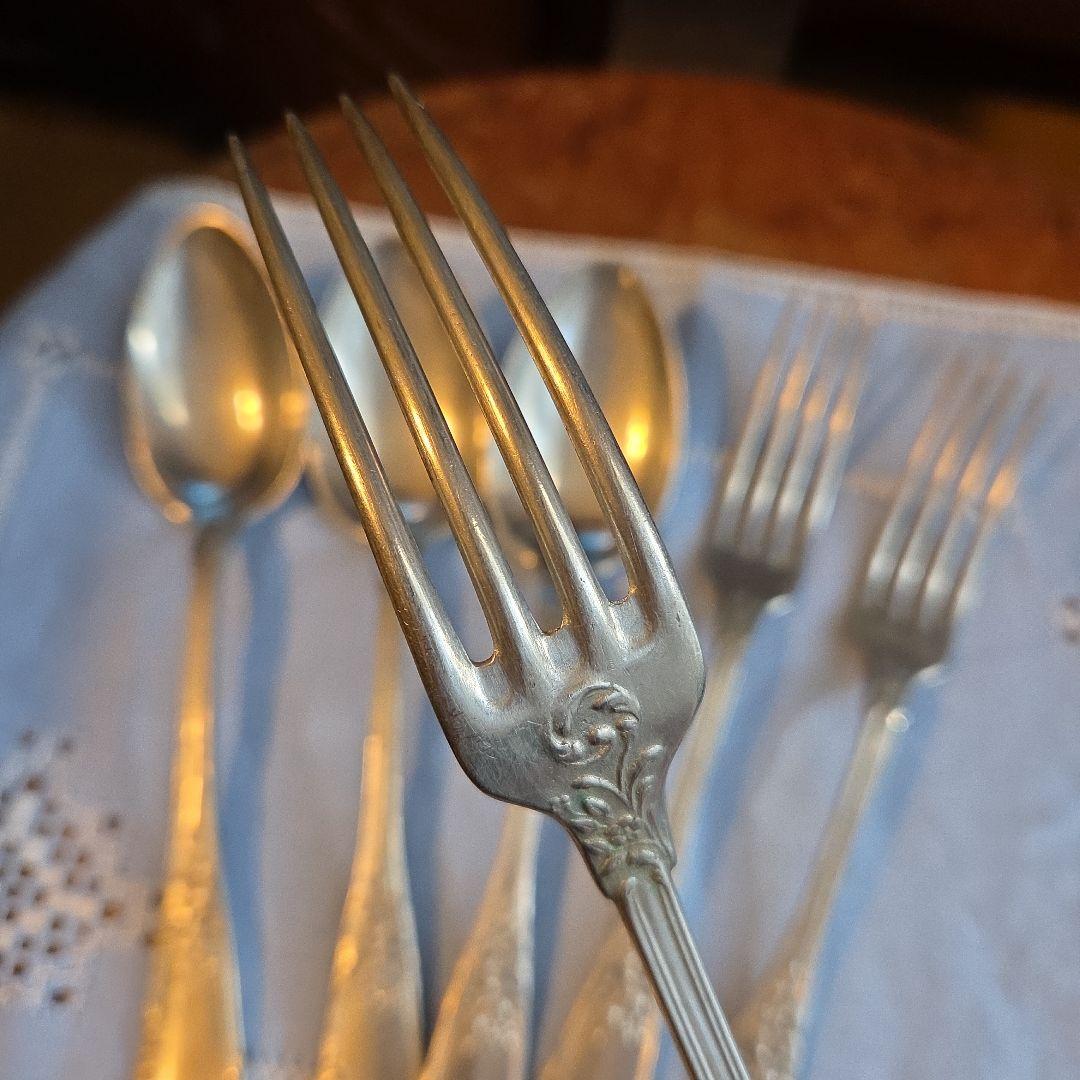 フランス　アンティーク　カトラリーセット スプーン3本 フォーク3本