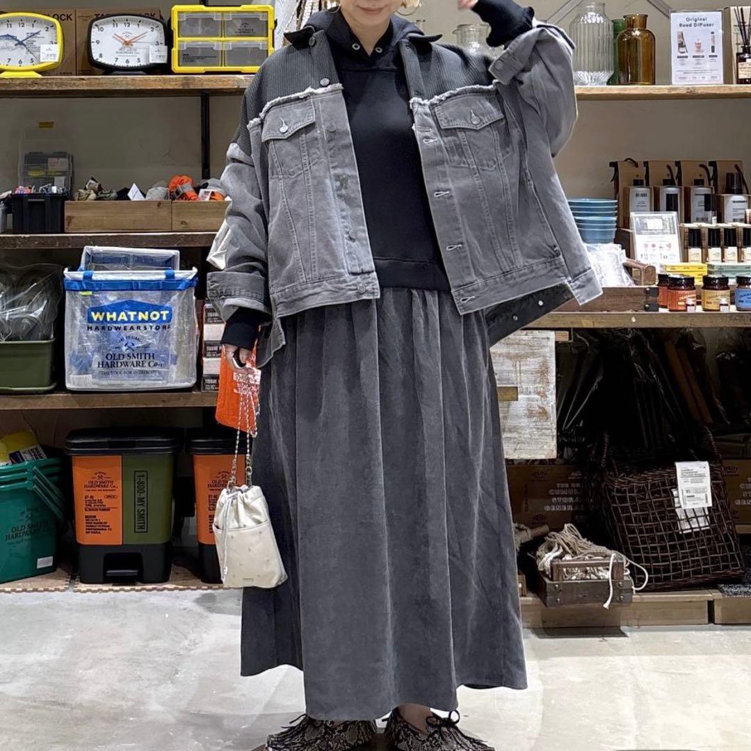 新品⭐︎niko and ニコアンド　Gジャン　チャコールグレー　フリーサイズ