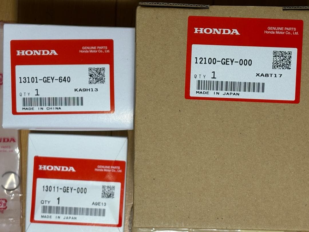 エイプ50/XR50 純正シリンダー,ピストン,ピストンリングその他 ape50