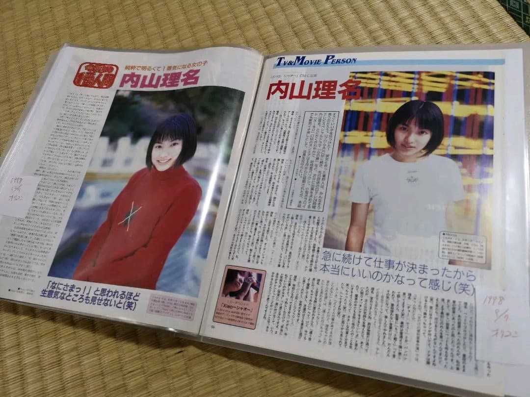 内山理名(1冊200円計算)144冊分約250ページ　切り抜きしファイリング済み