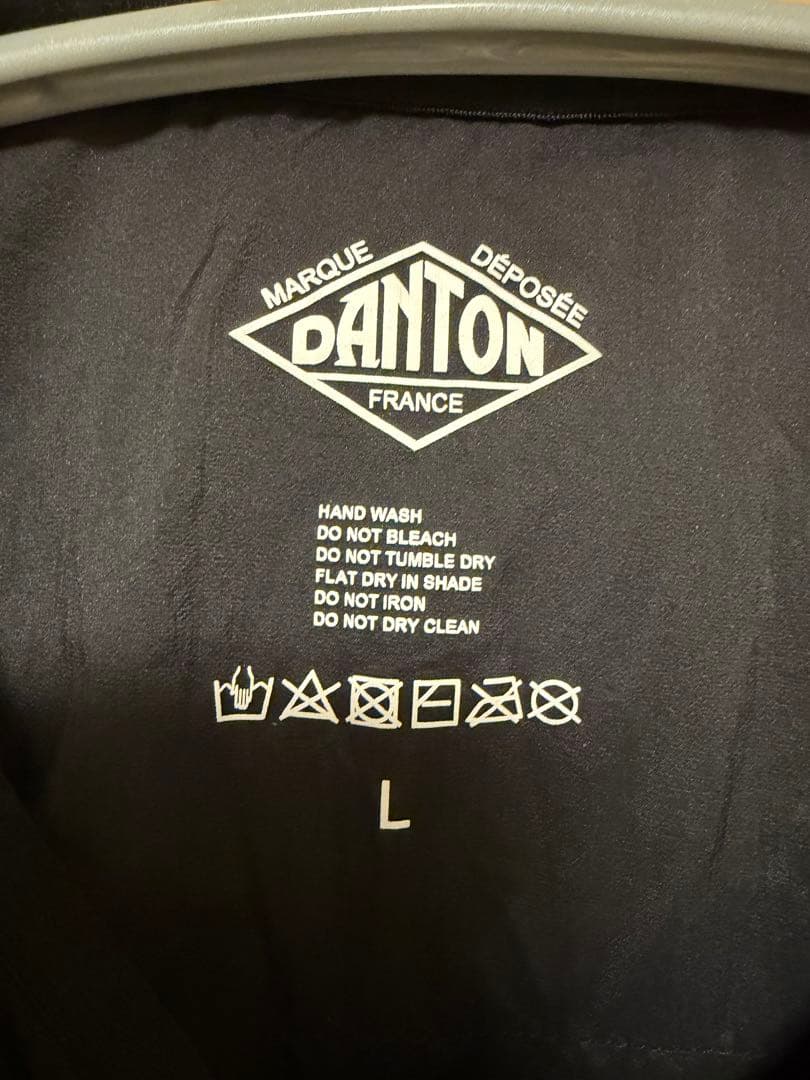 DANTON ブラック ナイロンストレッチタフタジャケット L