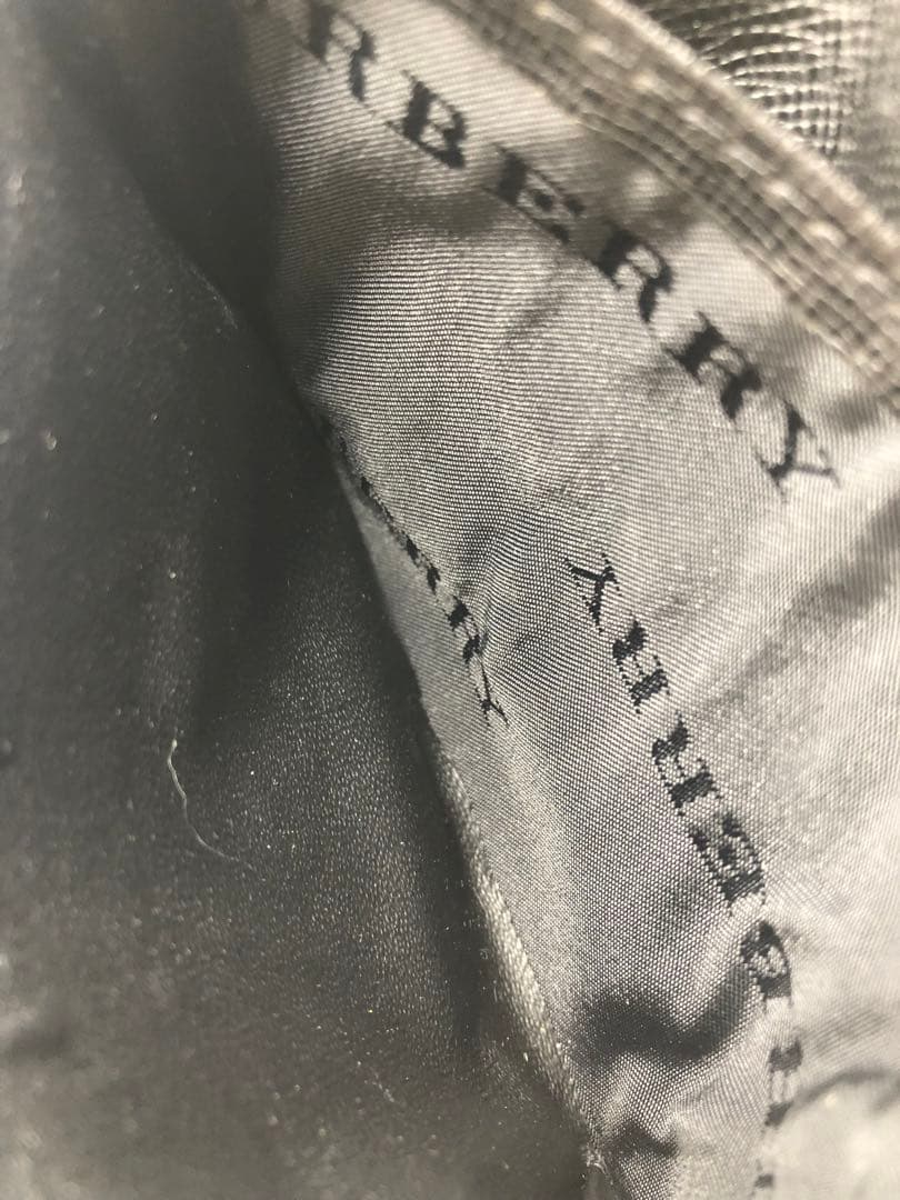 Burberry バーバリー　ダークグレー 二つ折り名刺入れ　メンズ　レザー