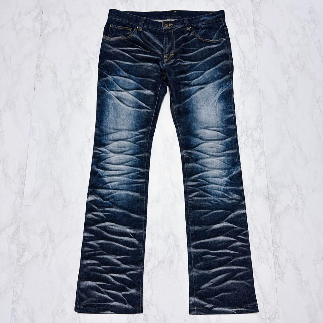 トルネードマート00s archive y2k平成ギャル男　フレアデニム　鬼ヒゲ