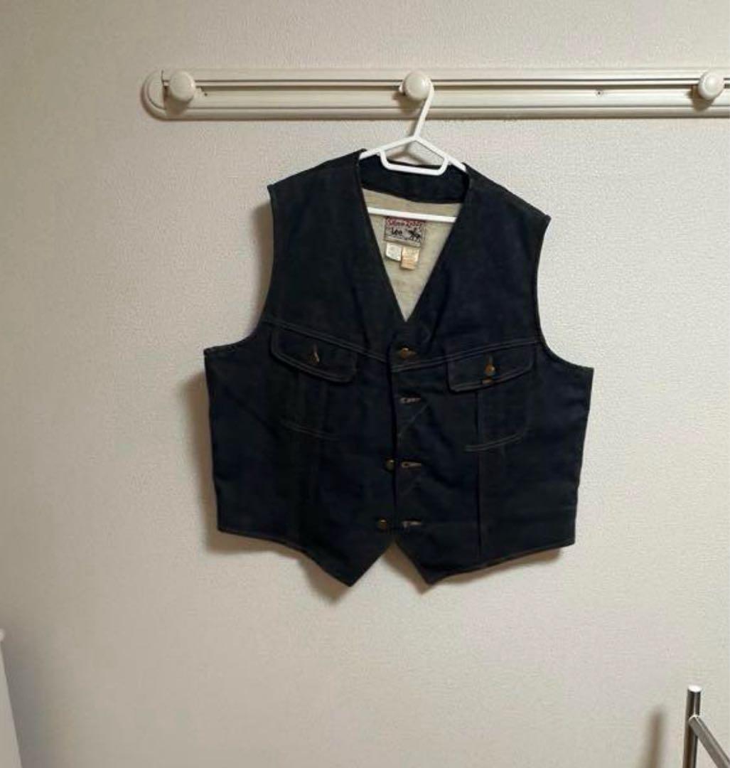 美品 80s USA製 Lee ストームライダー デニムベスト XLボアベスト