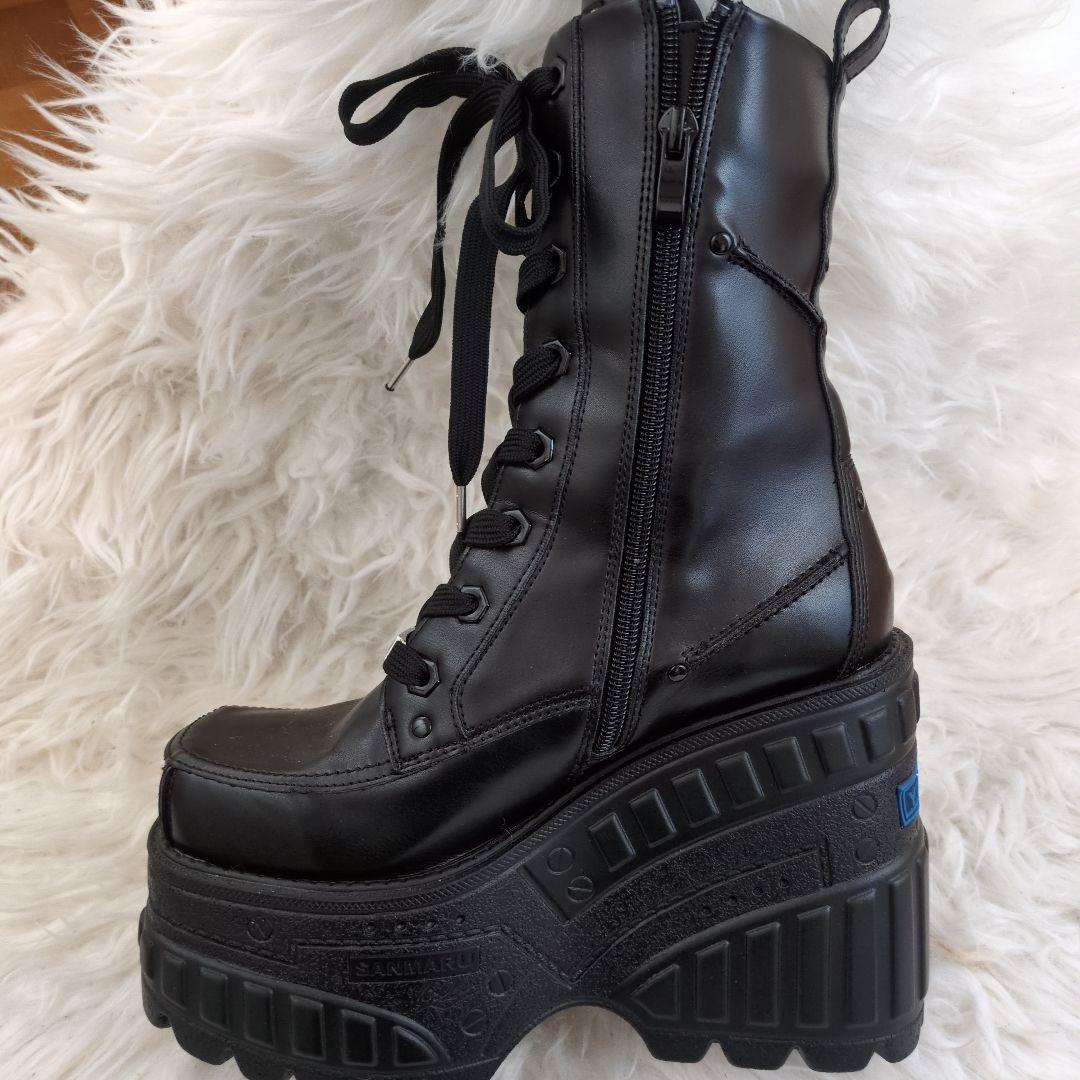 YOSUKE 厚底スニーカーブーツ ブラック