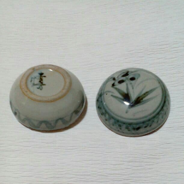 香合　骨董　古伊万里