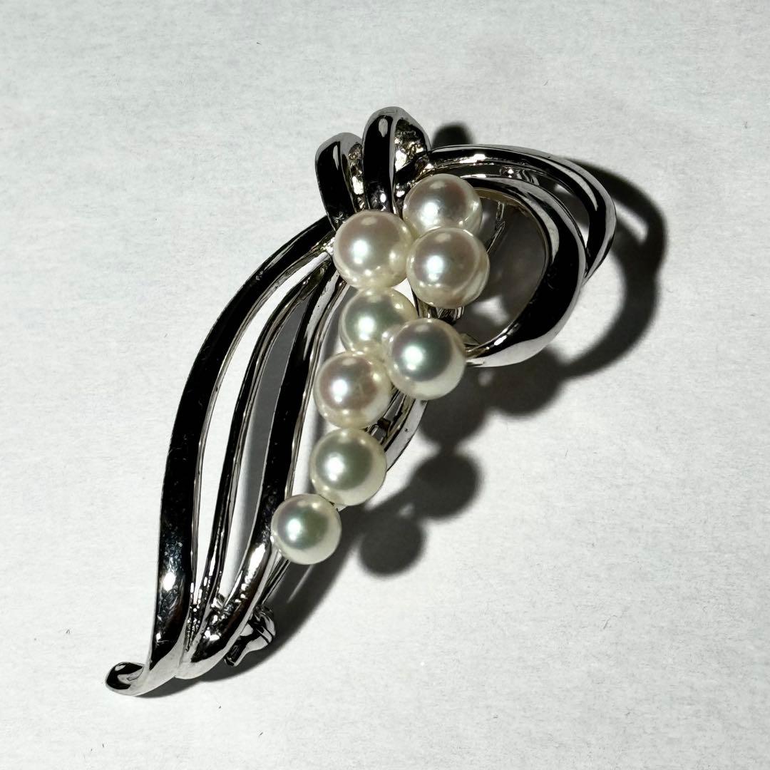 【美品】MIKIMOTO ミキモト あこや アコヤ 本真珠 ブローチ