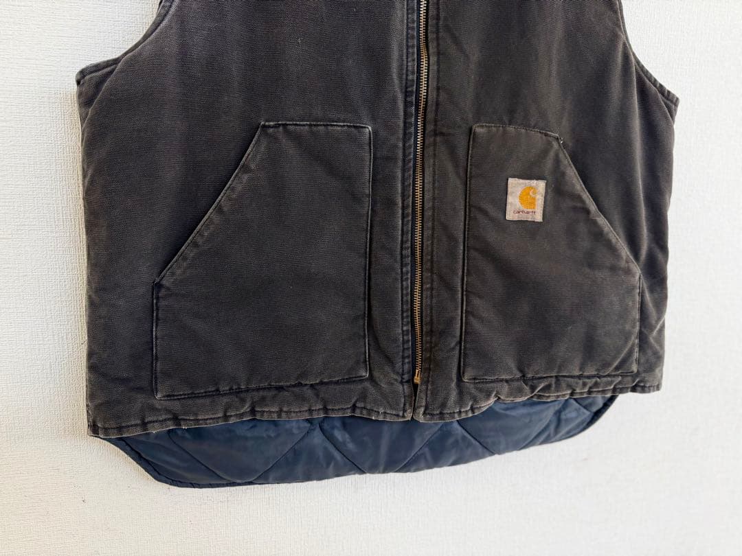 スペシャル 80s アメリカ製 ヴィンテージ カーハート ベスト XL ブラック