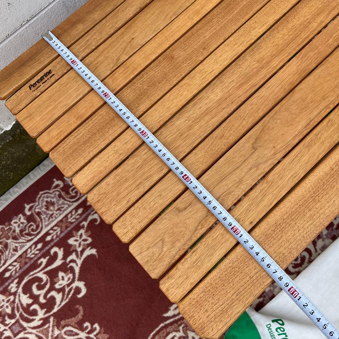 Peregrine ペレグリン◾️胡桃材 木製ロールトップテーブル アウトドア B